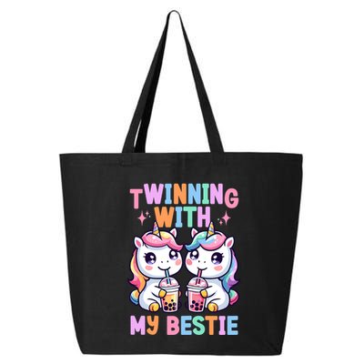 Boba Tea Unicorn Twinning With My Bestie Spirit Week Girl 25L Jumbo Tote