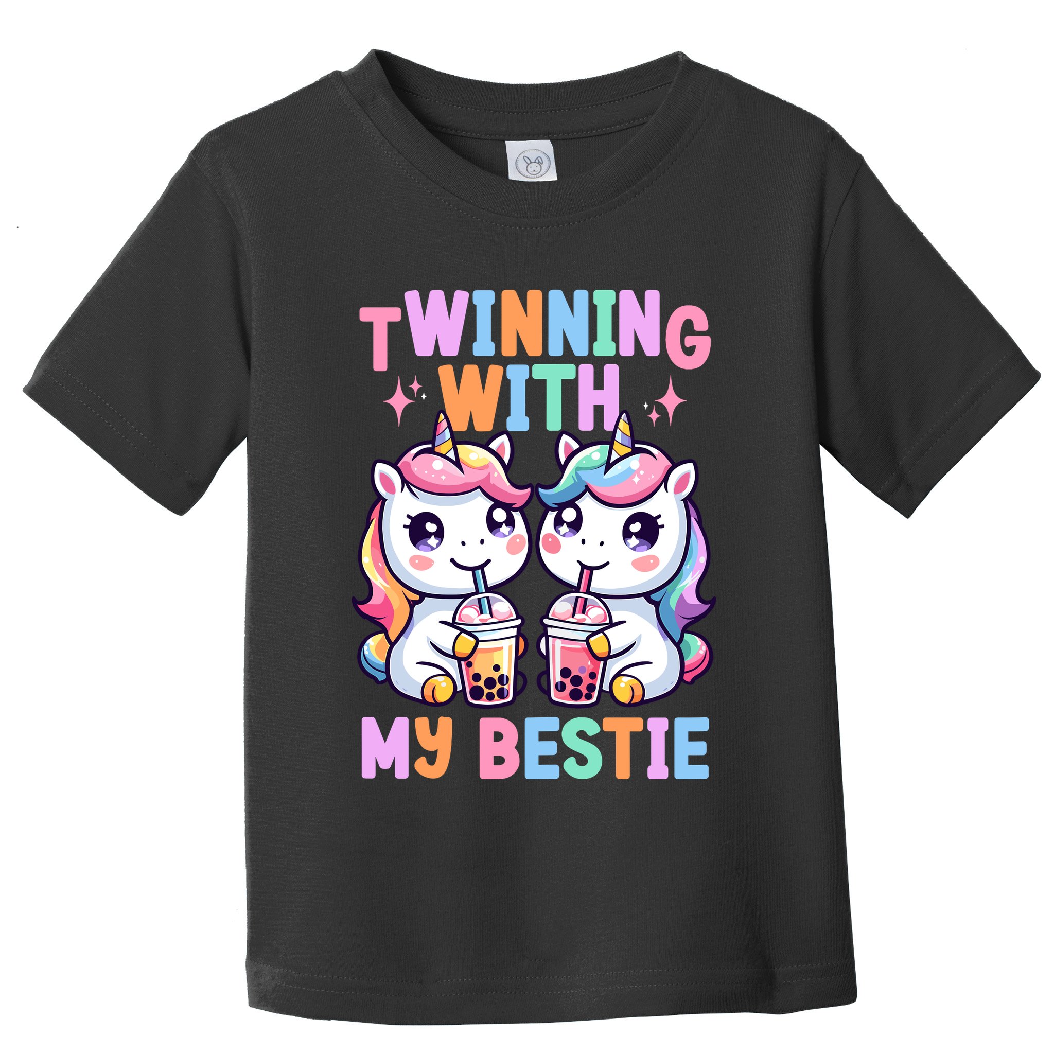 Boba Tea Unicorn Twinning With My Bestie Spirit Week Girl Toddler T-Shirt