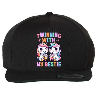 Boba Tea Unicorn Twinning With My Bestie Spirit Week Girl Wool Snapback Cap
