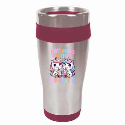 Boba Tea Unicorn Twinning With My Bestie Spirit Week Girl 16oz Travel Tumbler