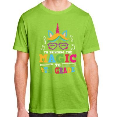 Bringing The Unicorn Magic To Fourth Grade Cute 4Th Grade Gift Adult ChromaSoft Performance T-Shirt