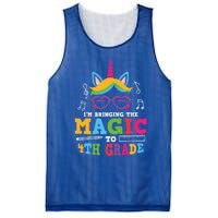 Bringing The Unicorn Magic To Fourth Grade Cute 4Th Grade Gift Mesh Reversible Basketball Jersey Tank