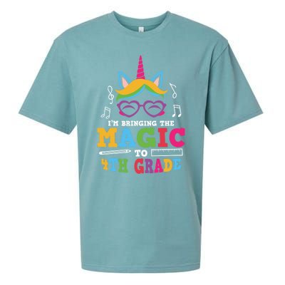 Bringing The Unicorn Magic To Fourth Grade Cute 4Th Grade Gift Sueded Cloud Jersey T-Shirt