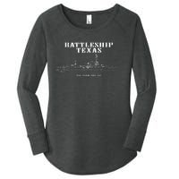 Battleship Texas Uss Texas Women's Perfect Tri Tunic Long Sleeve Shirt