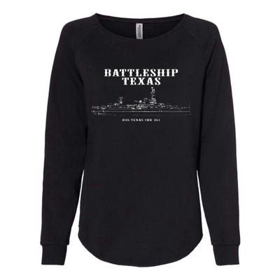 Battleship Texas Uss Texas Womens California Wash Sweatshirt