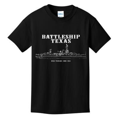 Battleship Texas Uss Texas Kids T-Shirt