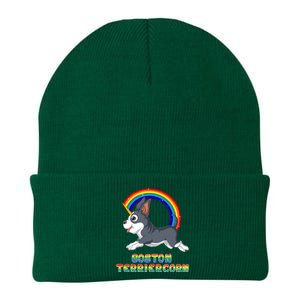 Boston Terrier Unicorn Knit Cap Winter Beanie