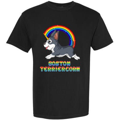 Boston Terrier Unicorn Garment-Dyed Heavyweight T-Shirt