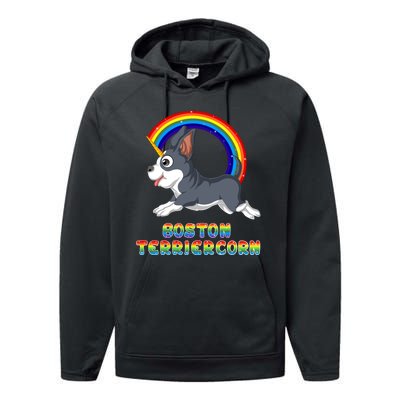 Boston Terrier Unicorn Performance Fleece Hoodie