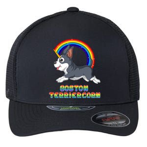 Boston Terrier Unicorn Flexfit Unipanel Trucker Cap