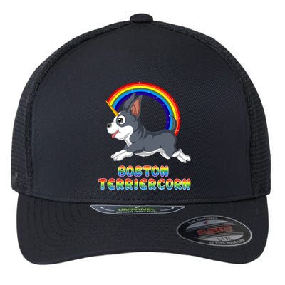 Boston Terrier Unicorn Flexfit Unipanel Trucker Cap
