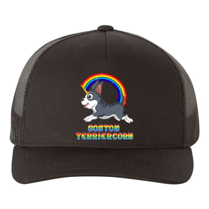 Boston Terrier Unicorn Yupoong Adult 5-Panel Trucker Hat