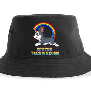 Boston Terrier Unicorn Sustainable Bucket Hat