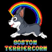 Boston Terrier Unicorn Button