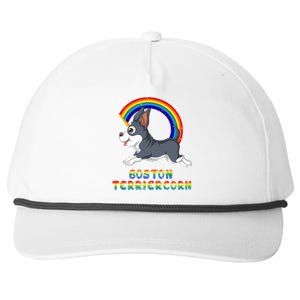 Boston Terrier Unicorn Snapback Five-Panel Rope Hat