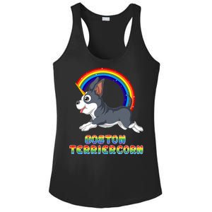 Boston Terrier Unicorn Ladies PosiCharge Competitor Racerback Tank