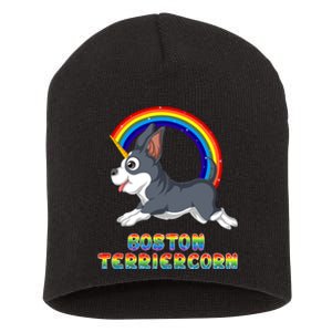 Boston Terrier Unicorn Short Acrylic Beanie