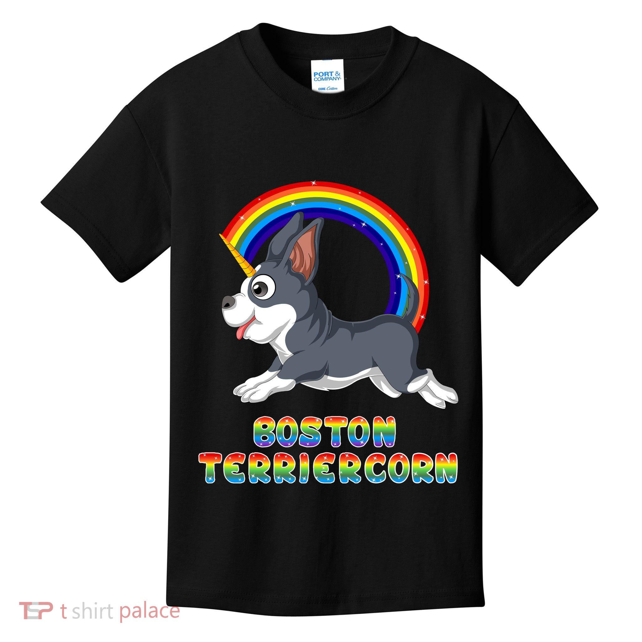 Boston Terrier Unicorn Kids T-Shirt