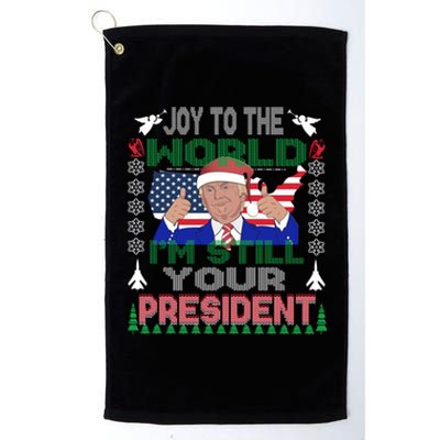 Best Trump Ugly Christmas Usa Still Your President Gift Platinum Collection Golf Towel