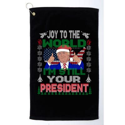 Best Trump Ugly Christmas Great Gift Funny Gift Great Gift Platinum Collection Golf Towel