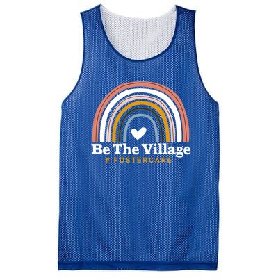 Be The Village Rainbow Foster Care Foster Adoption Day Gift Mesh Reversible Basketball Jersey Tank