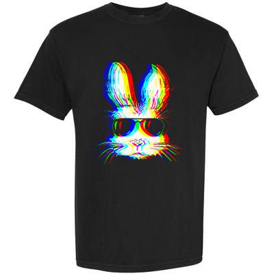 Bunny Trippy Vaporwave Easter Techno Rave Edm Music Party Garment-Dyed Heavyweight T-Shirt