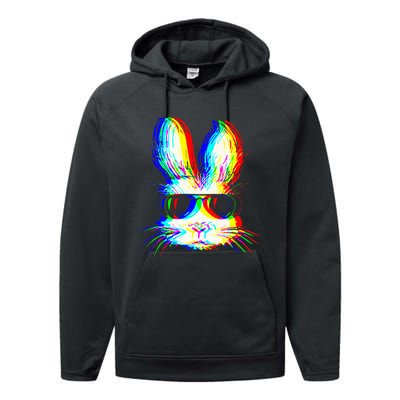 Bunny Trippy Vaporwave Easter Techno Rave Edm Music Party Performance Fleece Hoodie