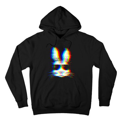 Bunny Trippy Vaporwave Easter Techno Rave Edm Music Party Hoodie