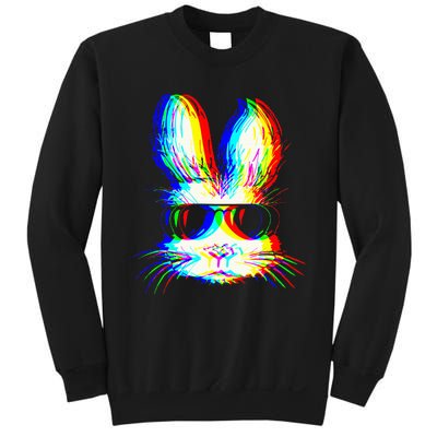 Bunny Trippy Vaporwave Easter Techno Rave Edm Music Party Sweatshirt