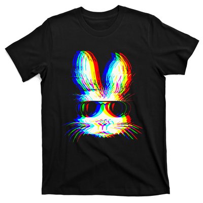 Bunny Trippy Vaporwave Easter Techno Rave Edm Music Party T-Shirt