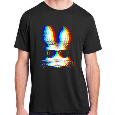 Bunny Trippy Vaporwave Easter Techno Rave Edm Music Party Adult ChromaSoft Performance T-Shirt