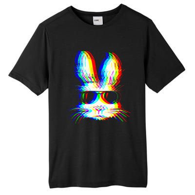 Bunny Trippy Vaporwave Easter Techno Rave Edm Music Party Tall Fusion ChromaSoft Performance T-Shirt