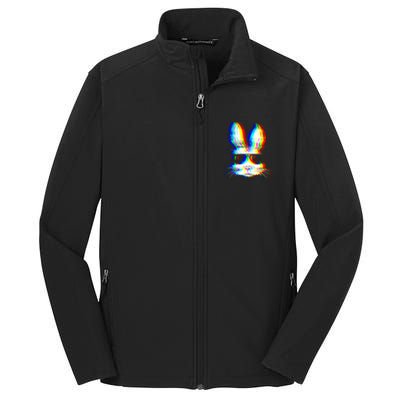 Bunny Trippy Vaporwave Easter Techno Rave Edm Music Party Core Soft Shell Jacket