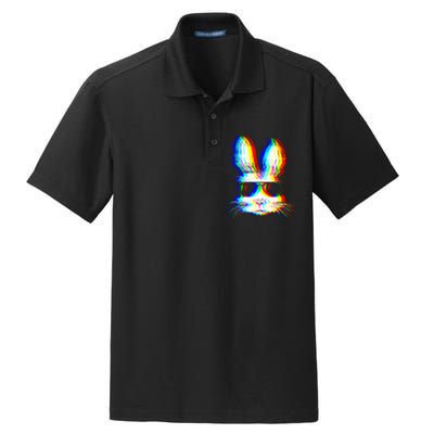 Bunny Trippy Vaporwave Easter Techno Rave Edm Music Party Dry Zone Grid Polo