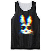 Bunny Trippy Vaporwave Easter Techno Rave Edm Music Party Mesh Reversible Basketball Jersey Tank