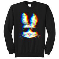 Bunny Trippy Vaporwave Easter Techno Rave Edm Music Party Tall Sweatshirt