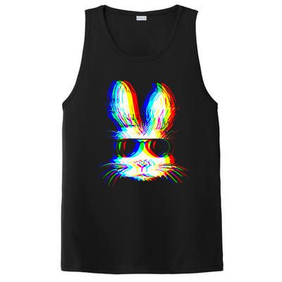 Bunny Trippy Vaporwave Easter Techno Rave Edm Music Party PosiCharge Competitor Tank