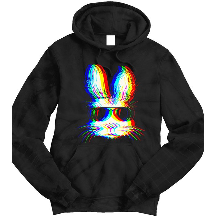 Bunny Trippy Vaporwave Easter Techno Rave Edm Music Party Tie Dye Hoodie