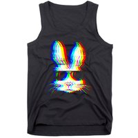 Bunny Trippy Vaporwave Easter Techno Rave Edm Music Party Tank Top