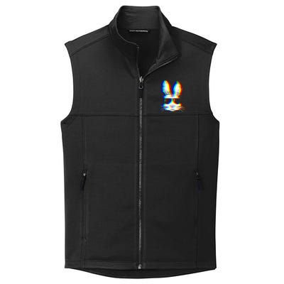 Bunny Trippy Vaporwave Easter Techno Rave Edm Music Party Collective Smooth Fleece Vest