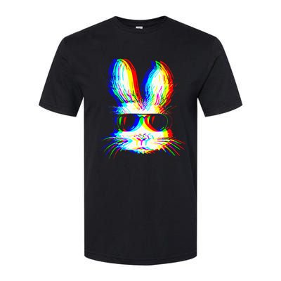 Bunny Trippy Vaporwave Easter Techno Rave Edm Music Party Softstyle CVC T-Shirt