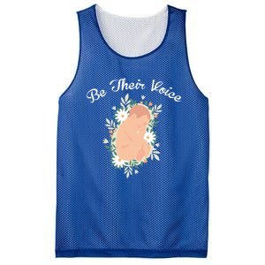 Be Their Voice Support Freedom Prolife Antiabortion Funny Gift Mesh Reversible Basketball Jersey Tank