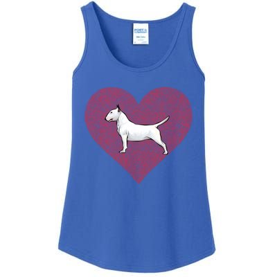 Bull Terrier Valentines Day Dog Love Fingerprint Gift Ladies Essential Tank