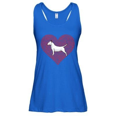 Bull Terrier Valentines Day Dog Love Fingerprint Gift Ladies Essential Flowy Tank