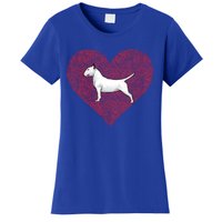 Bull Terrier Valentines Day Dog Love Fingerprint Gift Women's T-Shirt