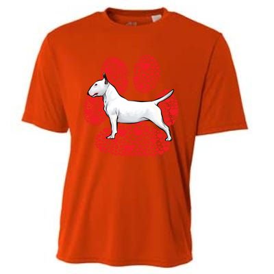 Bull Terrier Valentines Day Dog Love Paw Cool Gift Cooling Performance Crew T-Shirt