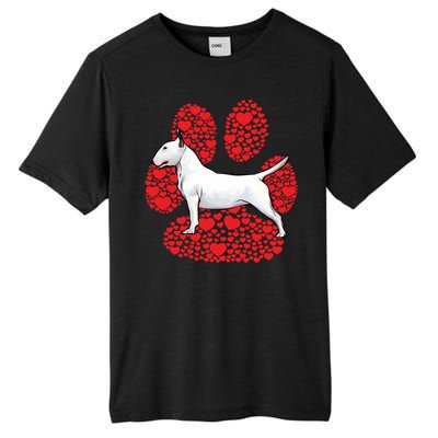 Bull Terrier Valentines Day Dog Love Paw Cool Gift Tall Fusion ChromaSoft Performance T-Shirt