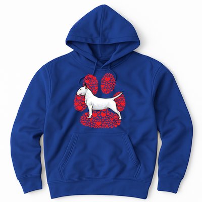 Bull Terrier Valentines Day Dog Love Paw Cool Gift Hoodie