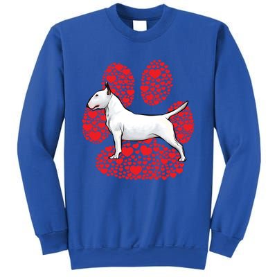 Bull Terrier Valentines Day Dog Love Paw Cool Gift Sweatshirt