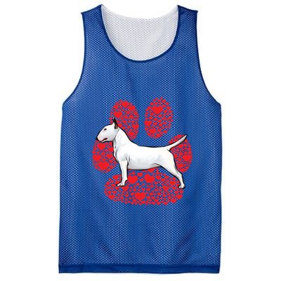 Bull Terrier Valentines Day Dog Love Paw Cool Gift Mesh Reversible Basketball Jersey Tank